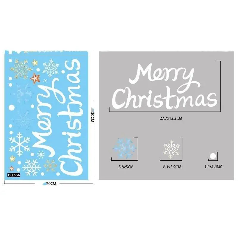Christmas Window Clings – Removable Self-Adhesive PVC Decals