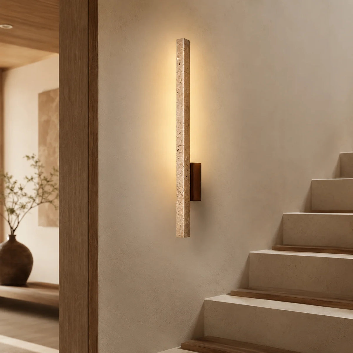 Wabi-Sabi Linear Wall Sconce – Sculptural LED Strip Light
