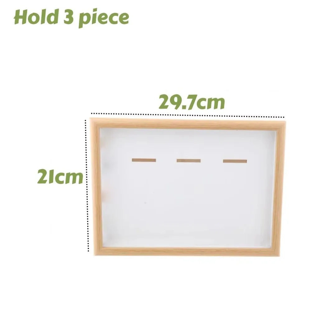 Wooden Photo Frame & Medal Display Case – Dust-Proof