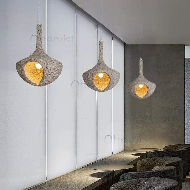 Wabi-Sabi Hand-Knitted Pendant Lamp | Designer Chandelier
