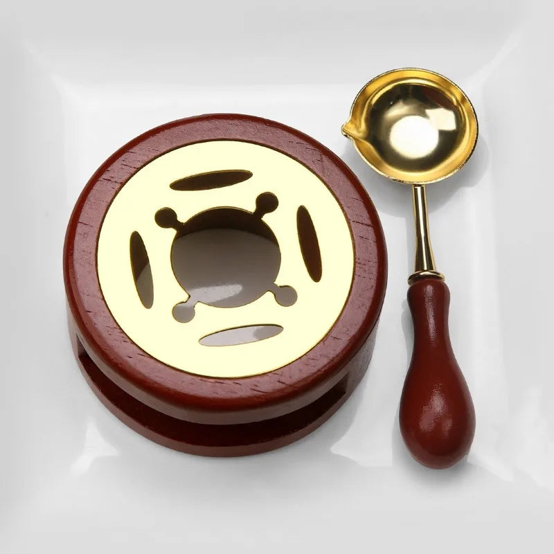 Wax Seal Melting Furnace Set – Metal Spoon & Stamp Kit