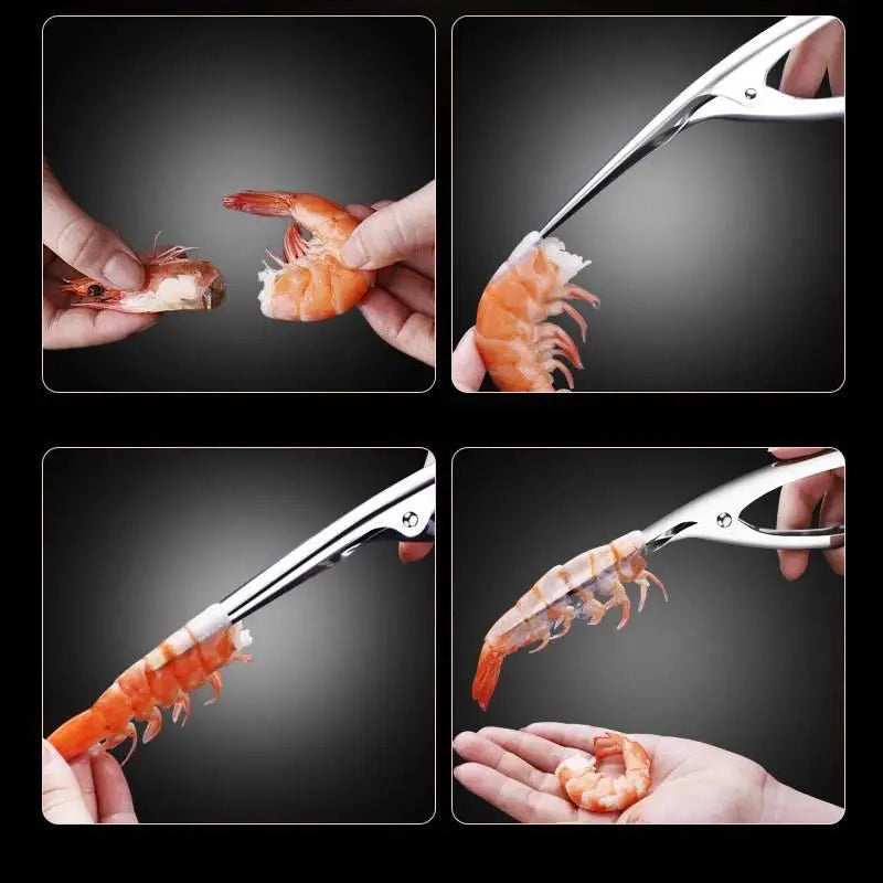 Stainless Steel Shrimp Peeler & Deveiner Tool | Seafood Shell