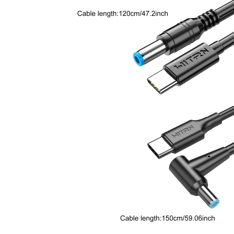 USB-C PD to 12V DC Barrel Converter Cable 5.5x2.5mm 120cm