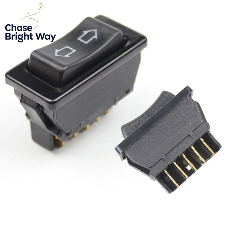 Universal 12V 20A Car Power Window Switch – 5-Pin Blue