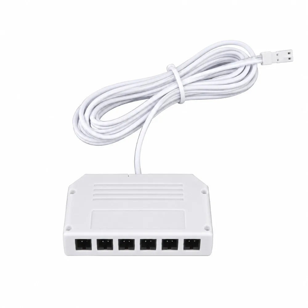 DC 24V 6-Port LED Cabinet Light Splitter Box | 4.92ft Cable