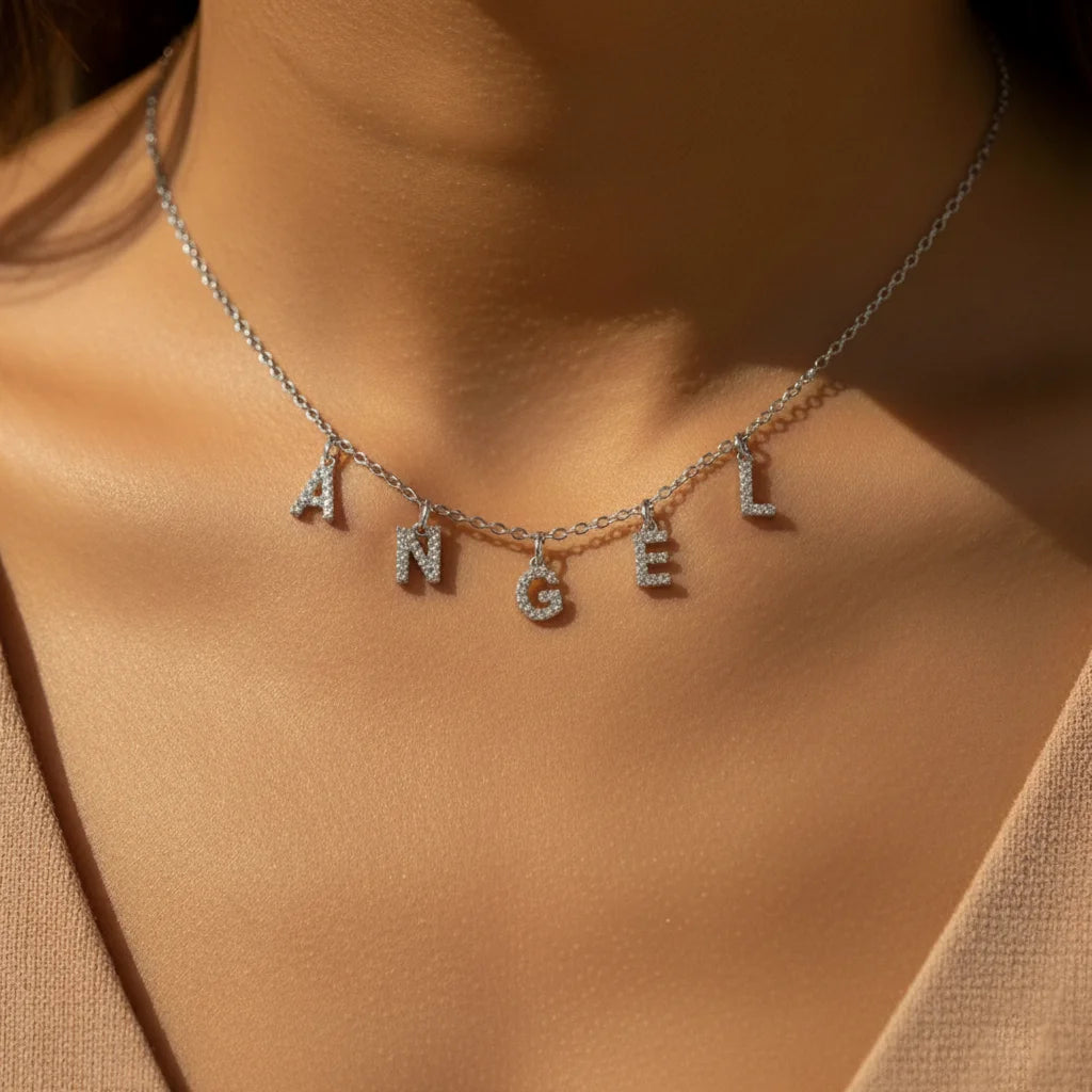 Personalized Initial Letter Necklace – 18K Gold Stainless Steel