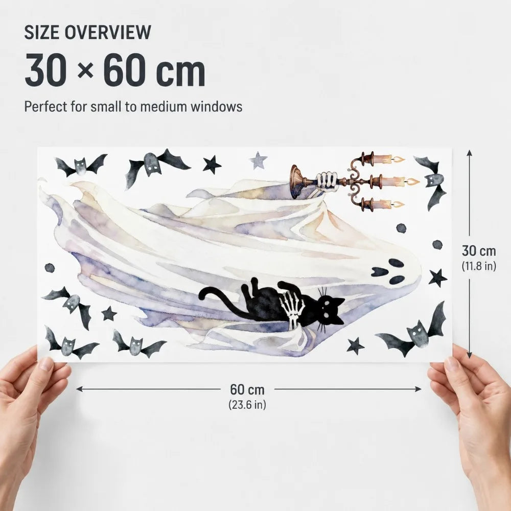 Halloween Wall Stickers – Pumpkin, Bat, Ghost PVC Decals
