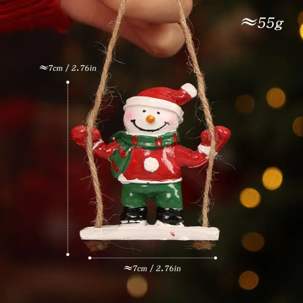 Nordic Iron Christmas Hanging Ornament | Santa & Xmas Tree Pendant