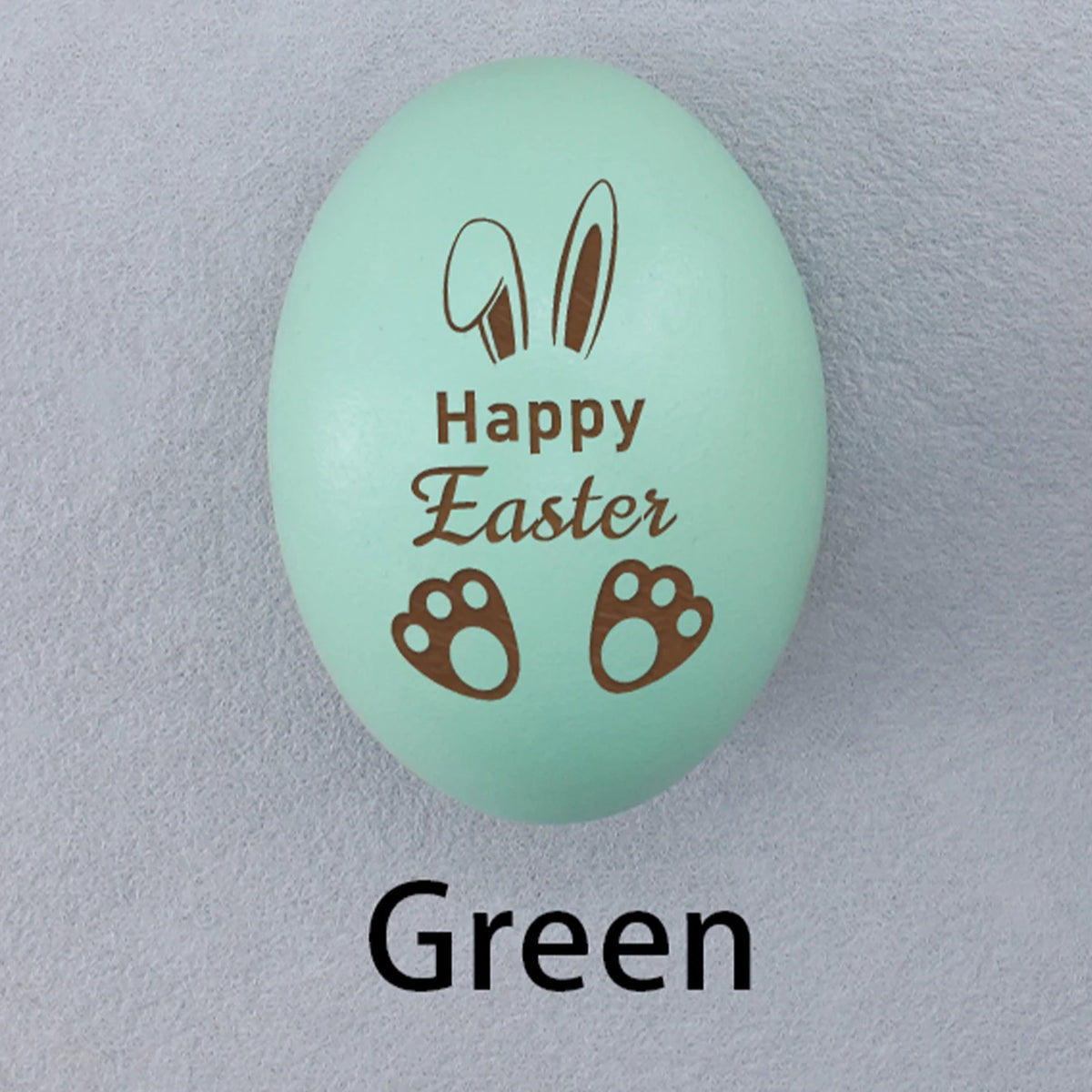 Personalized Laser-Engraved Wooden Easter Egg Decor Set