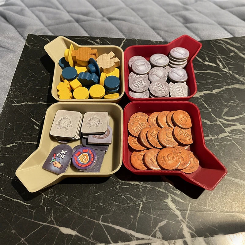 Colorful Game Chip Trays 2/4pcs – Portable Token & Coin Organizer