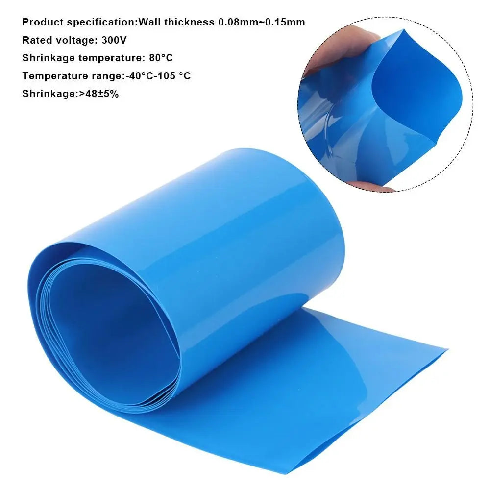 PVC Heat Shrink Tube 1M – 18650 Battery Wrap 70–200mm