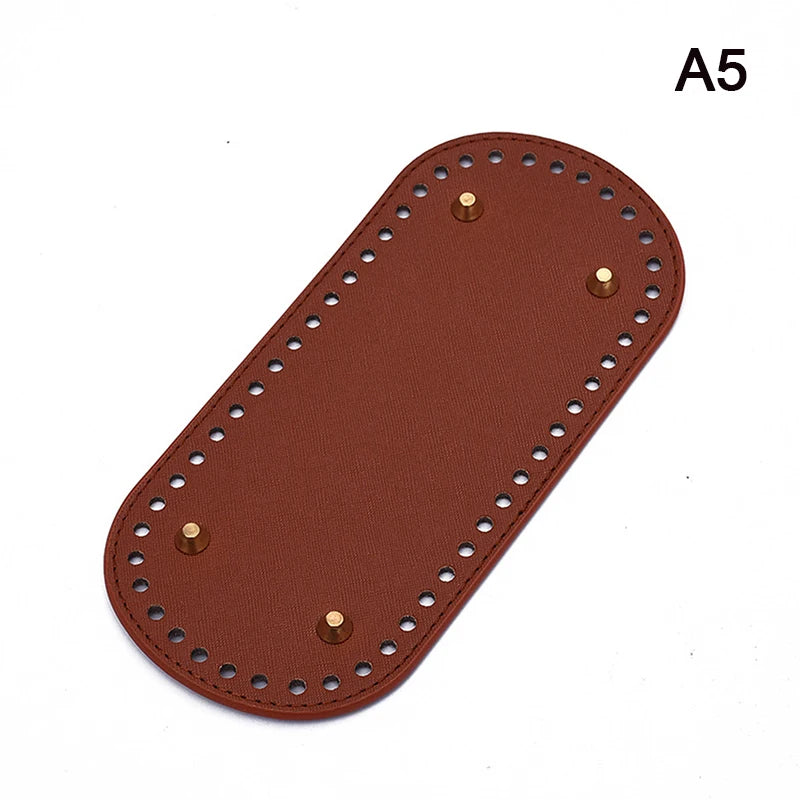 PU Leather Bag Base 22×10cm – DIY Crochet Knitted Bag Bottom