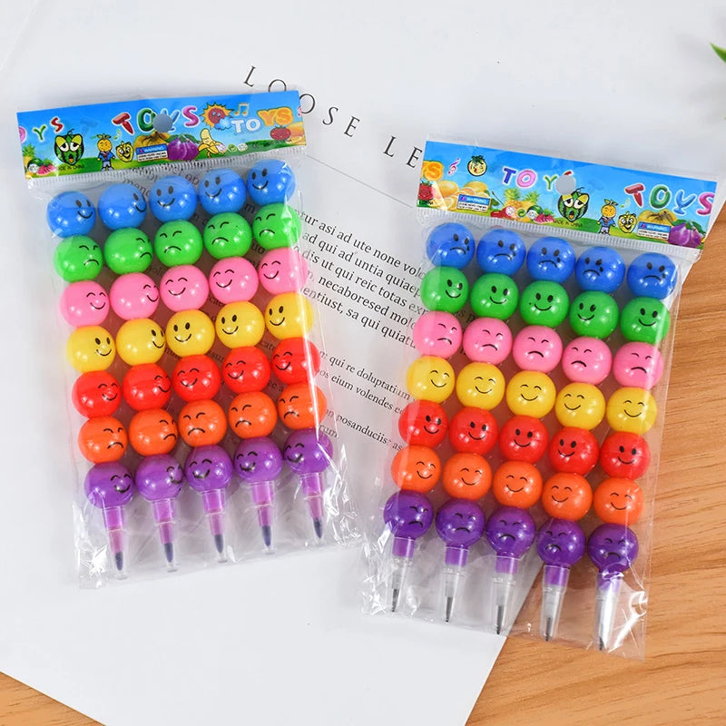 Lollipop Building Block Crayons – Kids Party Favors 5/10 Pcs