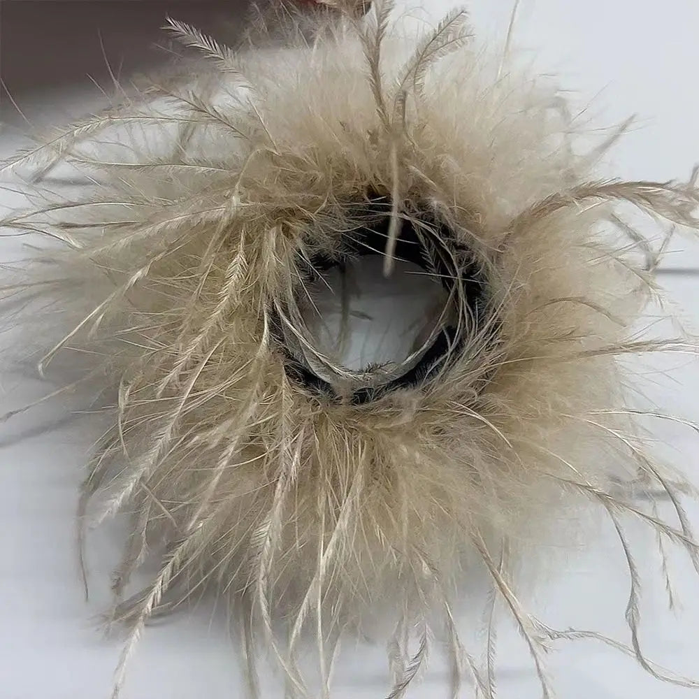Ostrich Feather Slap Bracelet – Kids Party Wristband & Hair Ring