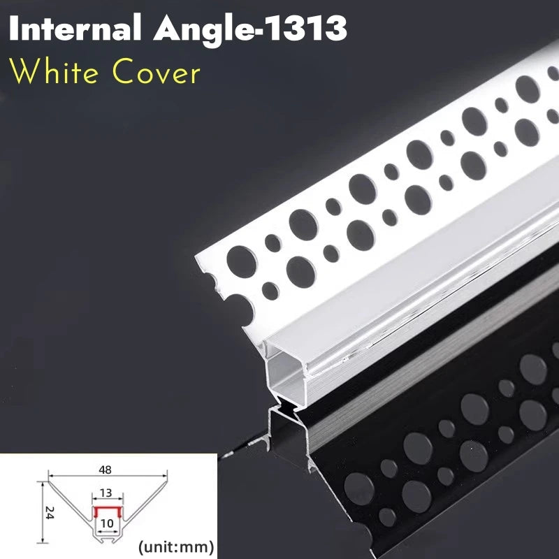 Recessed LED Aluminum Channel Profile Black Diffuser | Khelse