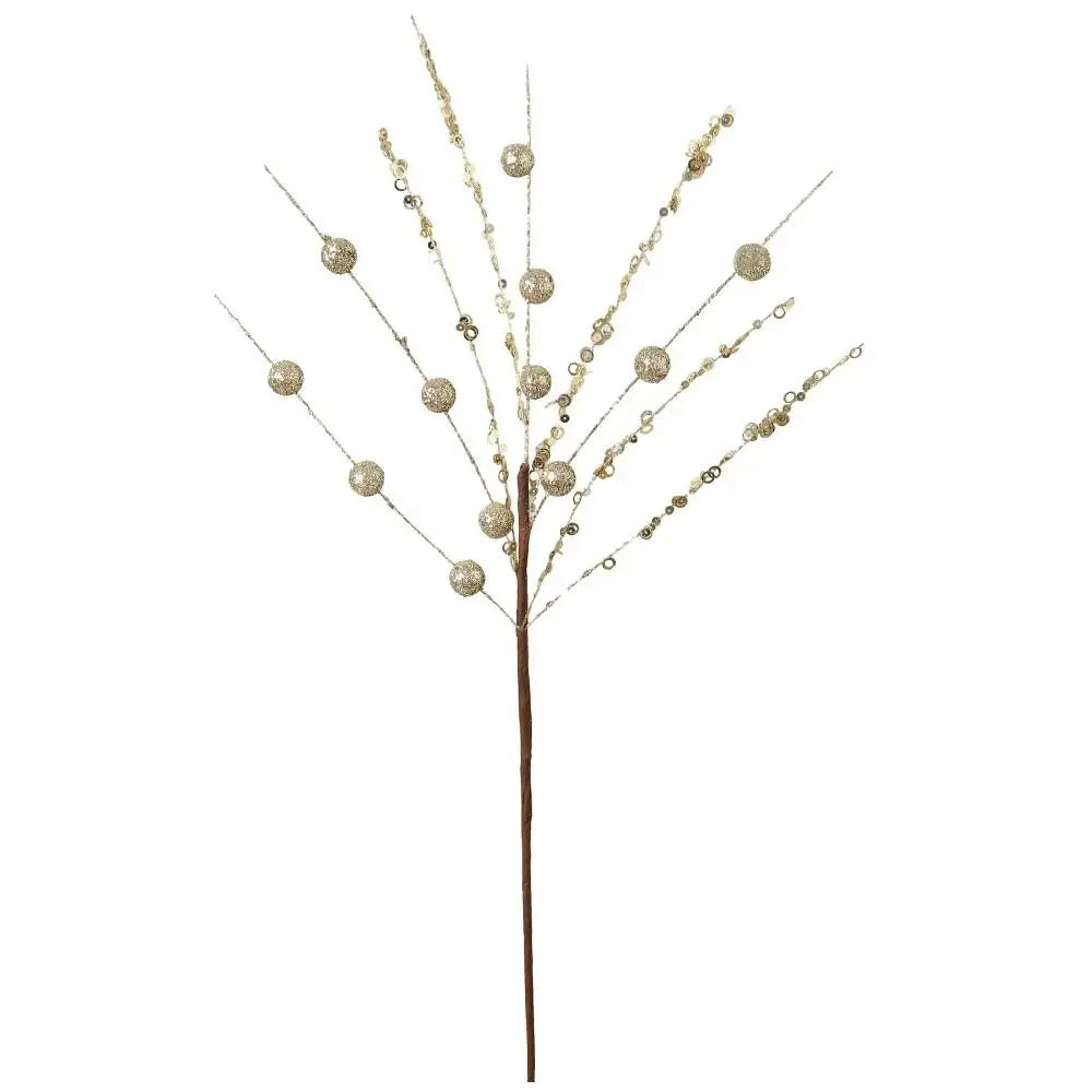 Glitter Berry Stem Christmas Tree Picks – Gold Red Pink DIY