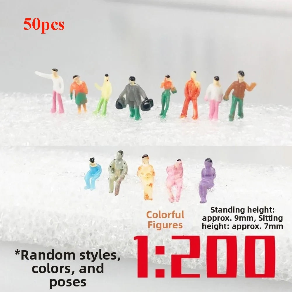 Scale Model People Figures – Assorted Poses, 10/50pcs