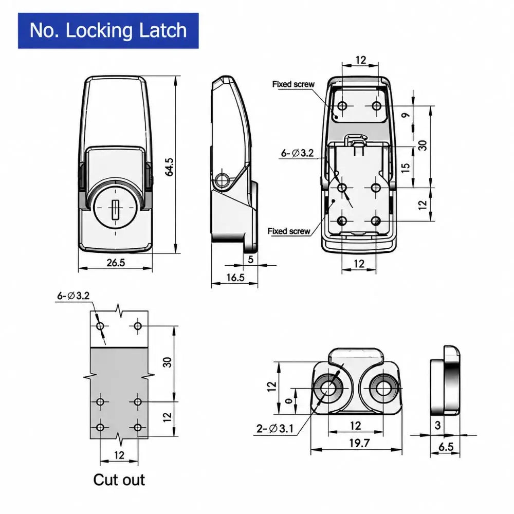Zinc Alloy Hasp Latch Lock with Keys – Cabinet & Storage Box