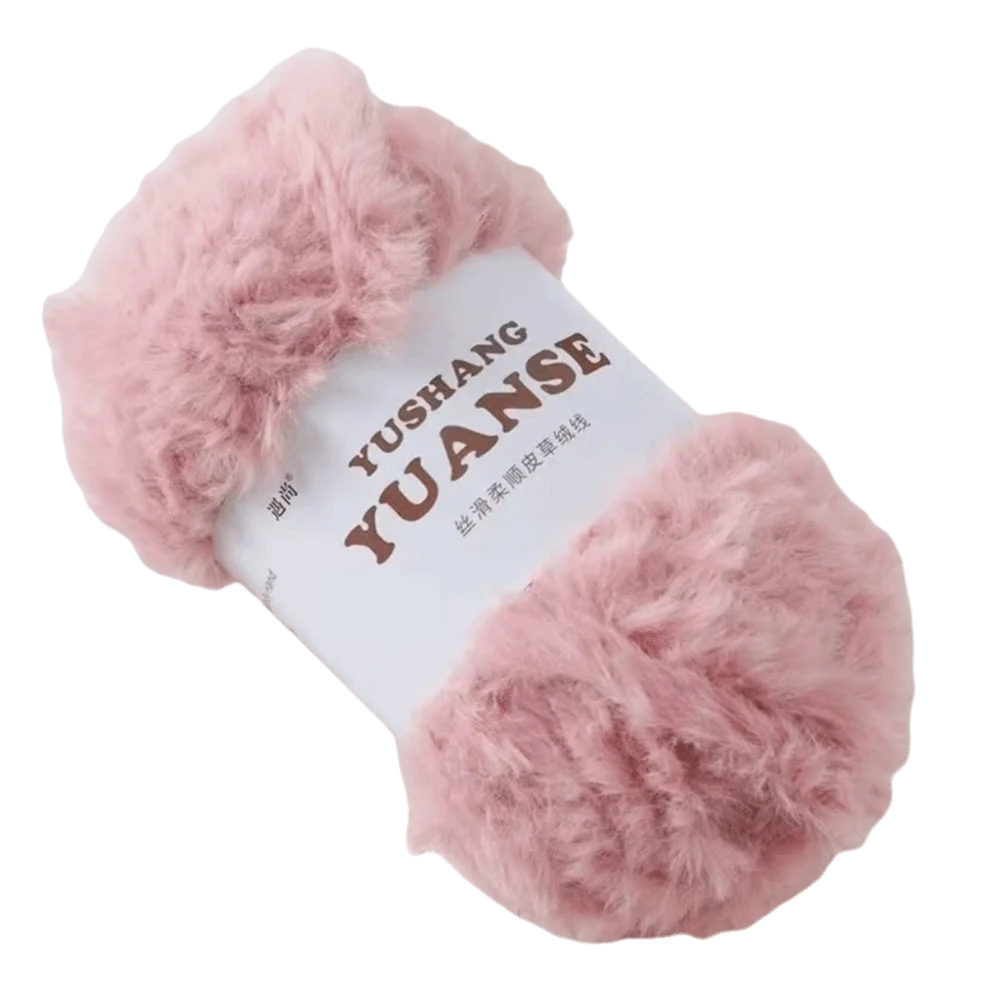 100g Faux Mink Fur Yarn – Soft Long Pile Knitting & Crochet