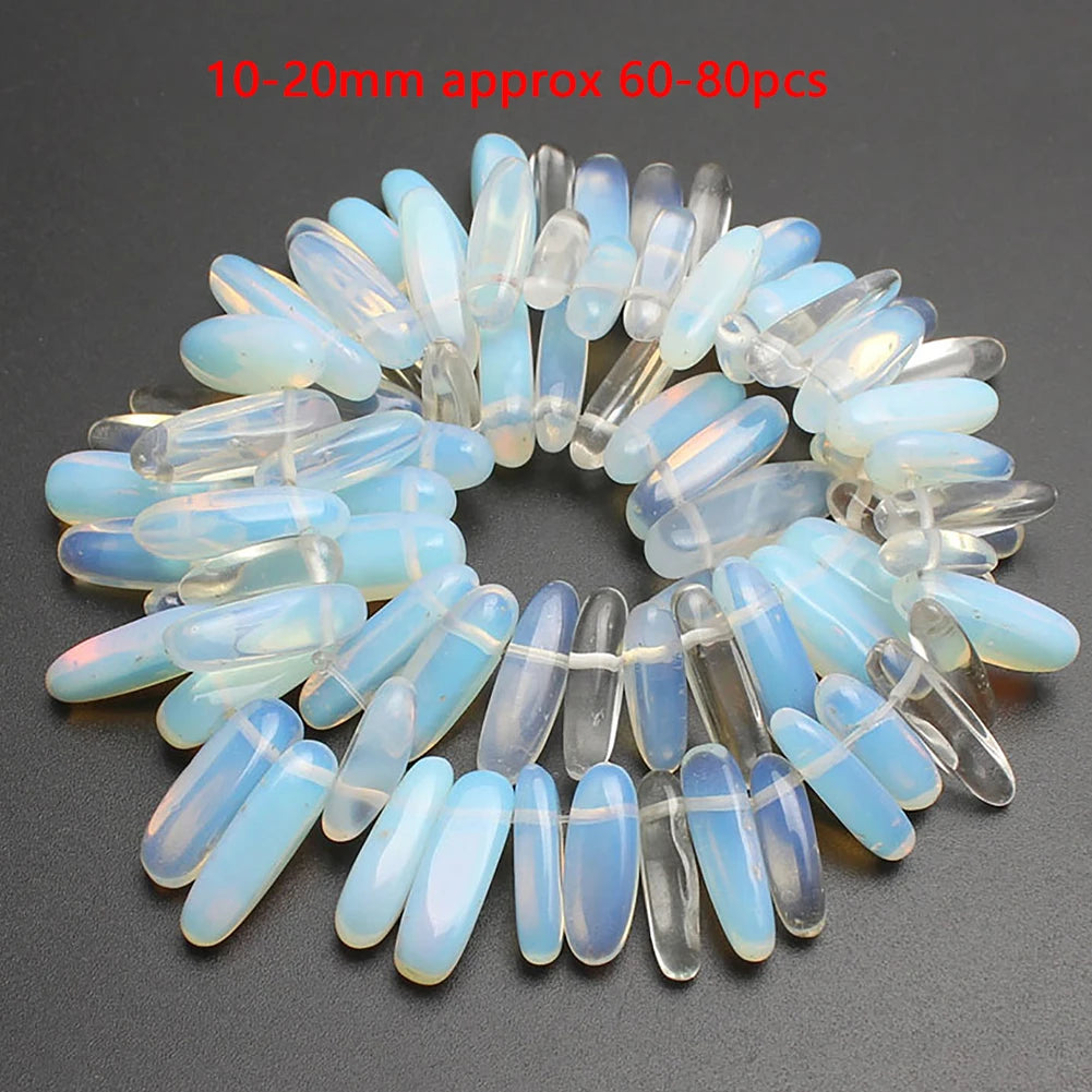 White Opalite Stone Beads 8mm Round Rondelle – DIY Jewelry Making