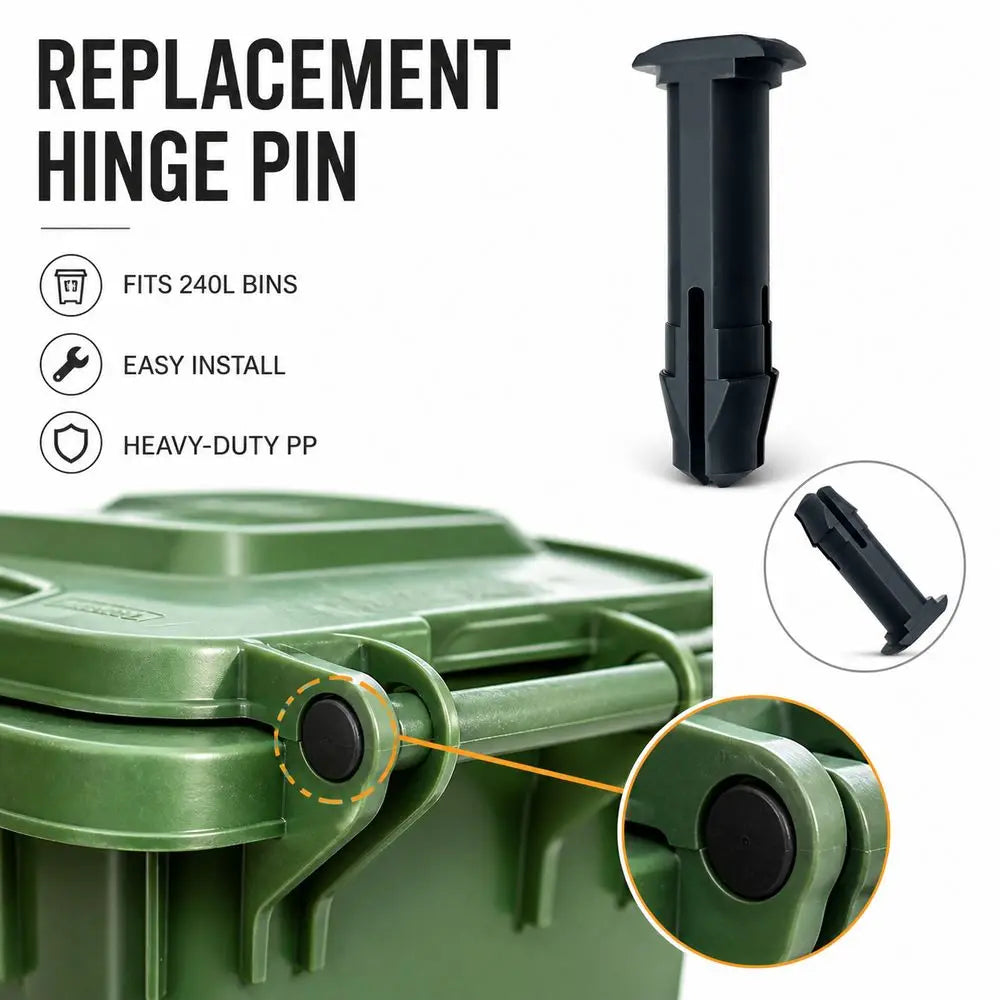 Wheelie Bin Lid Hinge Pin Replacement – 2Pcs Plastic Heavy Duty