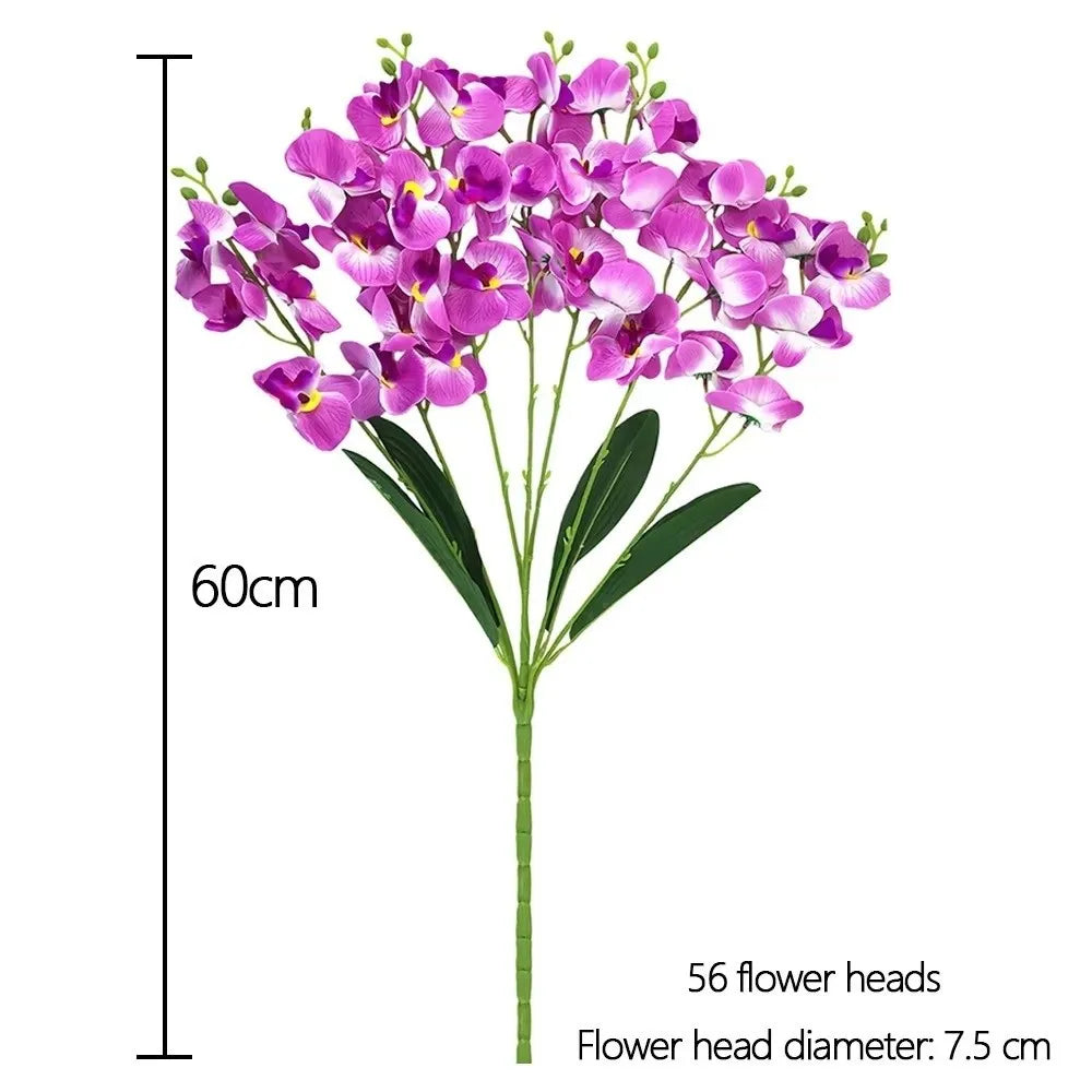 Real Touch Phalaenopsis Artificial Orchid – 7 Forks 56 Heads