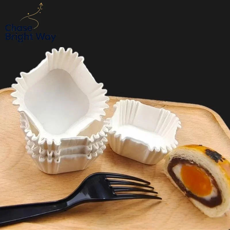 Square Mooncake & Brownie Paper Liners – 100/220 Pcs, 45–62mm