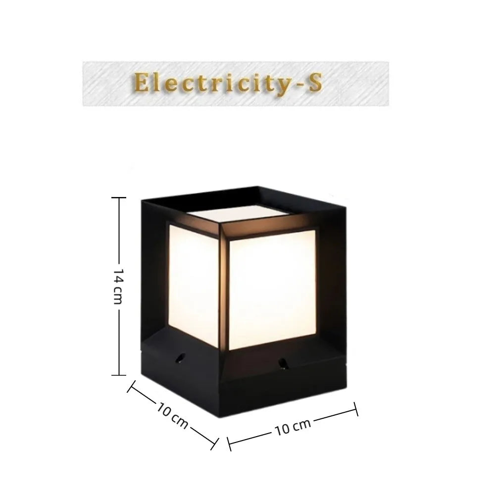 Modern E27 Outdoor Pillar Cap Light | IP54 Waterproof 220V