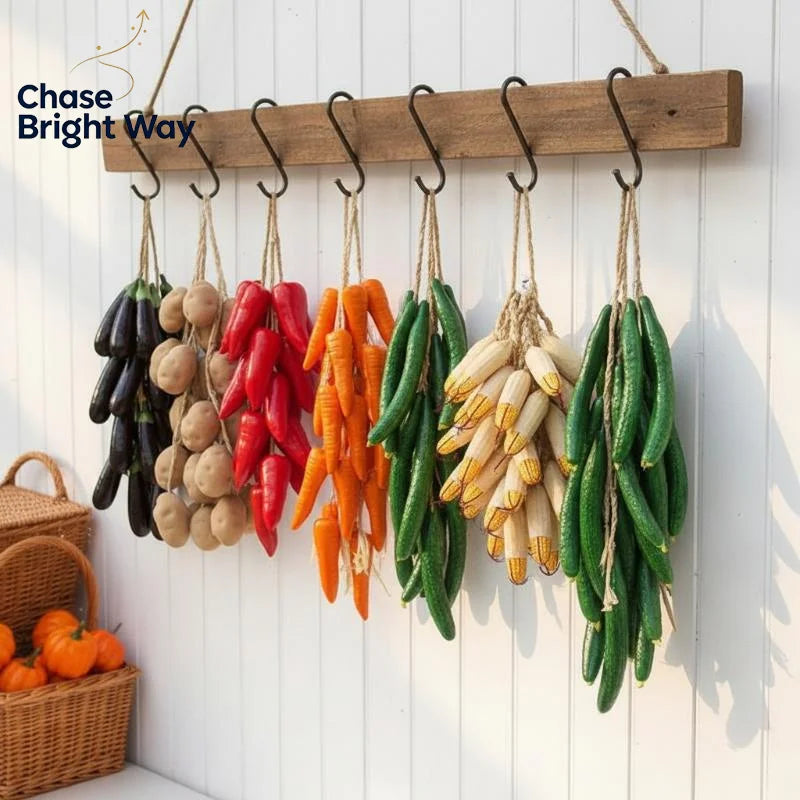 Faux Vegetable Hanging Garland | Farmhouse Kitchen Decor
