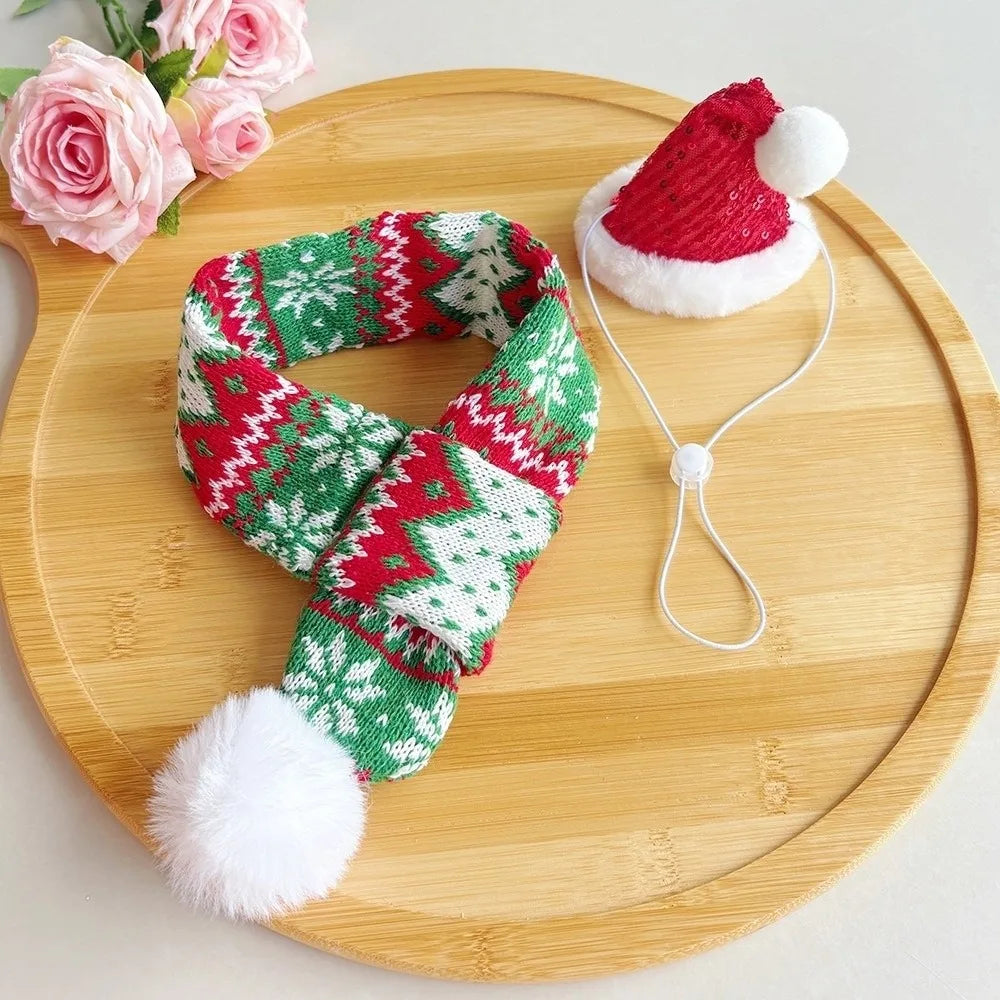 Christmas Dog Scarf Bandana – Festive Small Pet Neck Warmer