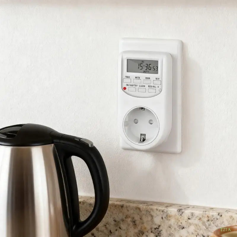 T21A Digital Timer Outlet – 220-240V 2300W Plug-In Switch