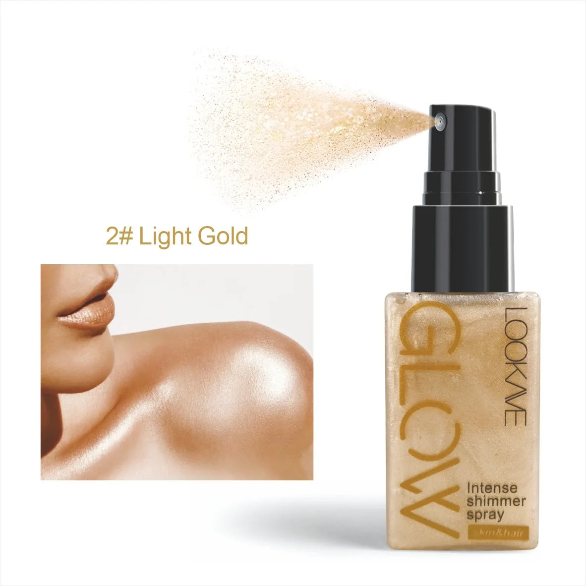 Shimmer Oil Spray – Gold Bronze Body & Face Liquid Highlighter