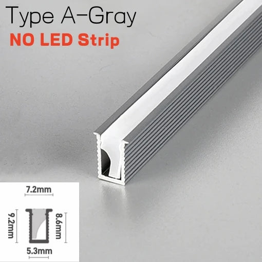 Recessed LED Aluminum Profile Channel & Silicone Diffuser Cabinet Light