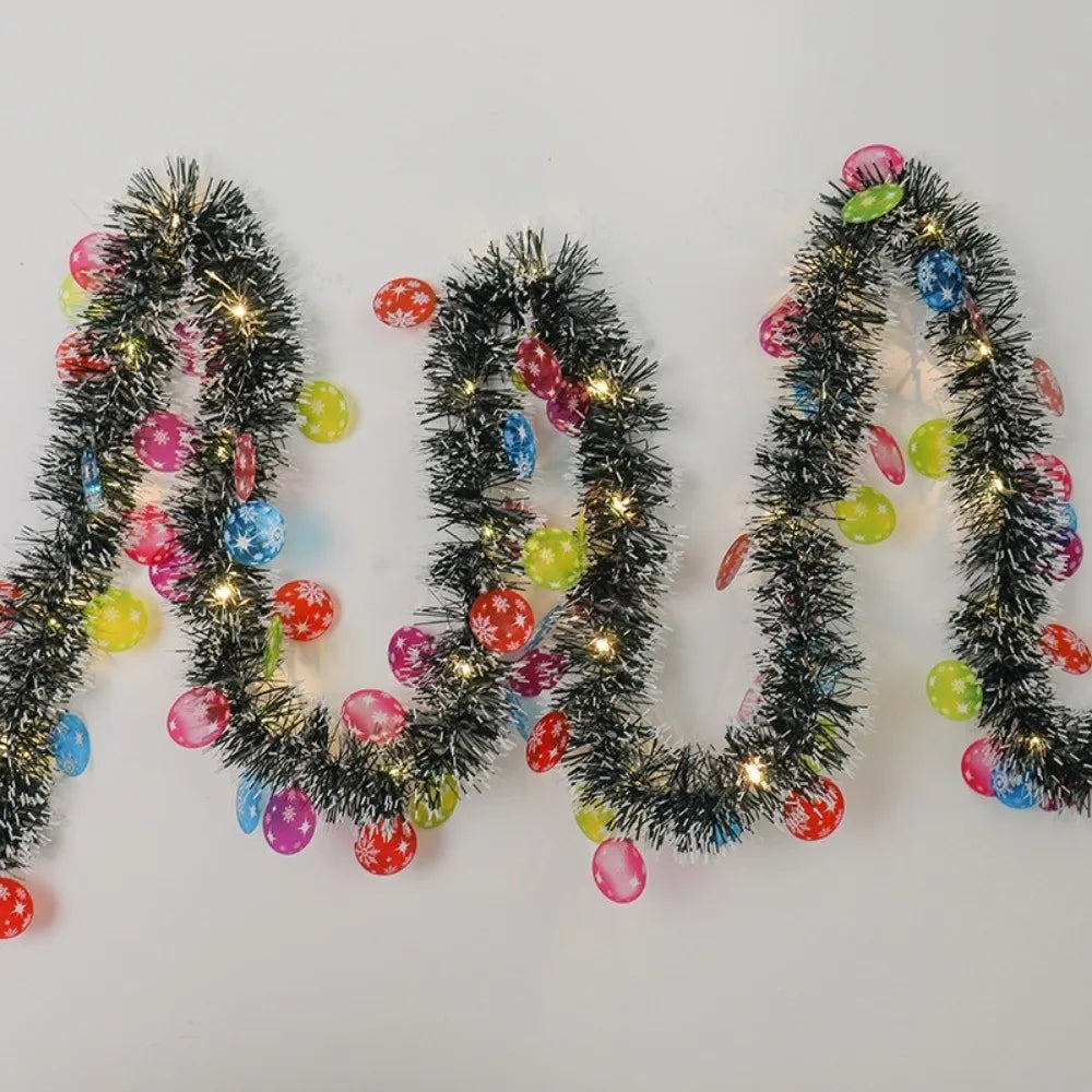 5M Christmas String Lights – Santa & Snowflake Décor Strip