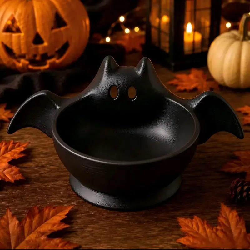 Halloween Bat Candy Bowl – Gothic Snack Serving Dish