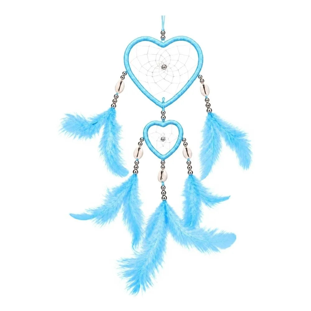 Handmade Boho Heart Dream Catcher – 15.75" Wall Hanging Decor