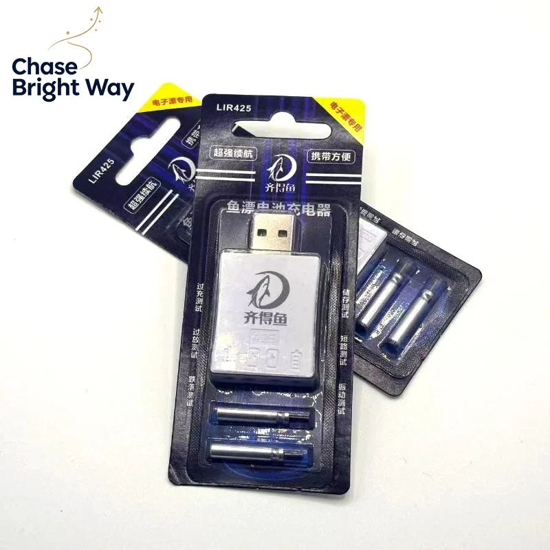Rechargeable CR425 Fishing Float Battery & USB Charger Set