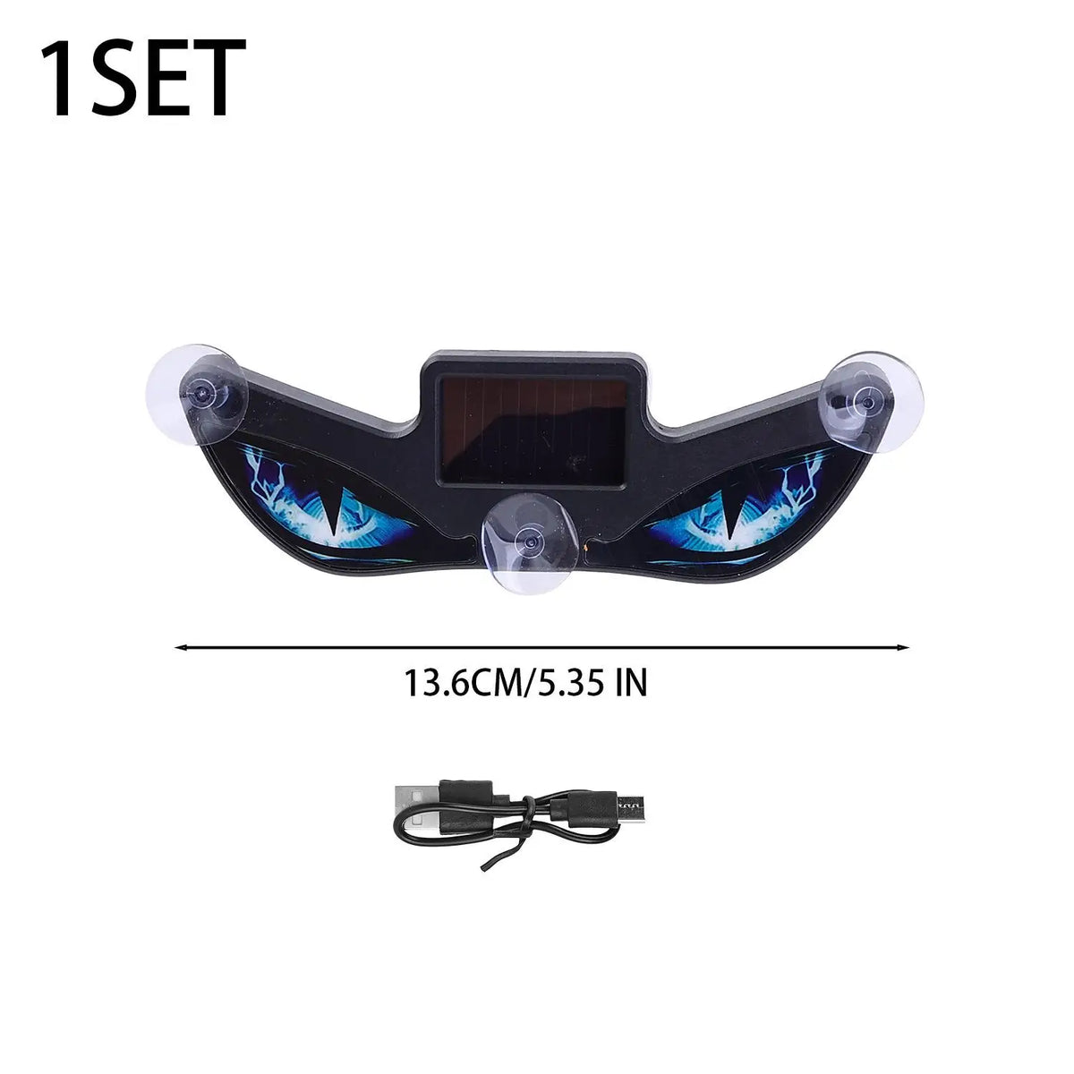 Solar Demon Eye Car Warning Light – Flashing LED Signal Lamp