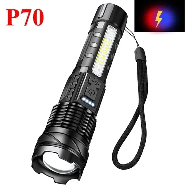 XHP70 Tactical Flashlight USB-C Rechargeable – 2300 Lumens