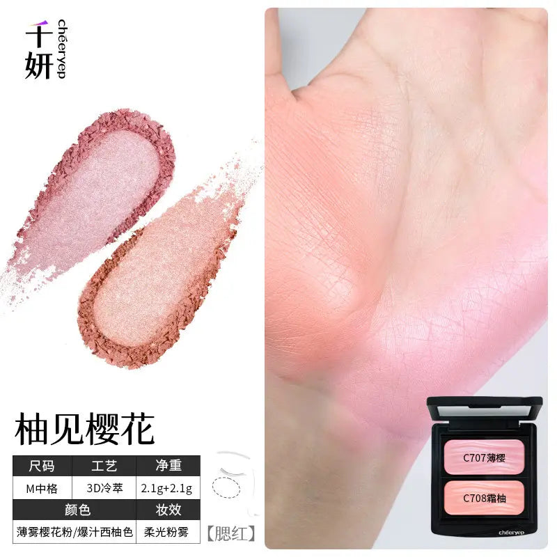 Spring Blooms Baked Blush & Highlighter Palette – Long-Lasting