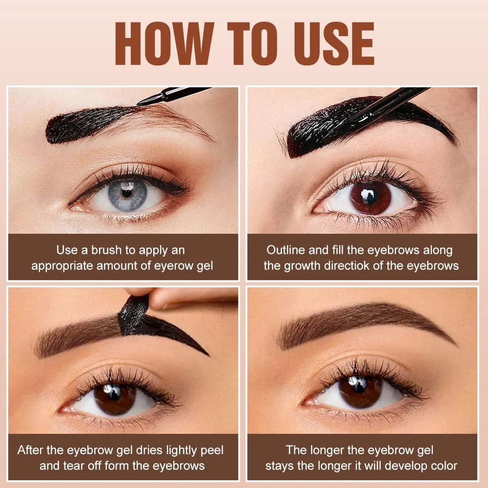 YTRUNS Peel-Off Eyebrow Tint – Waterproof Long-Lasting Brow Dye