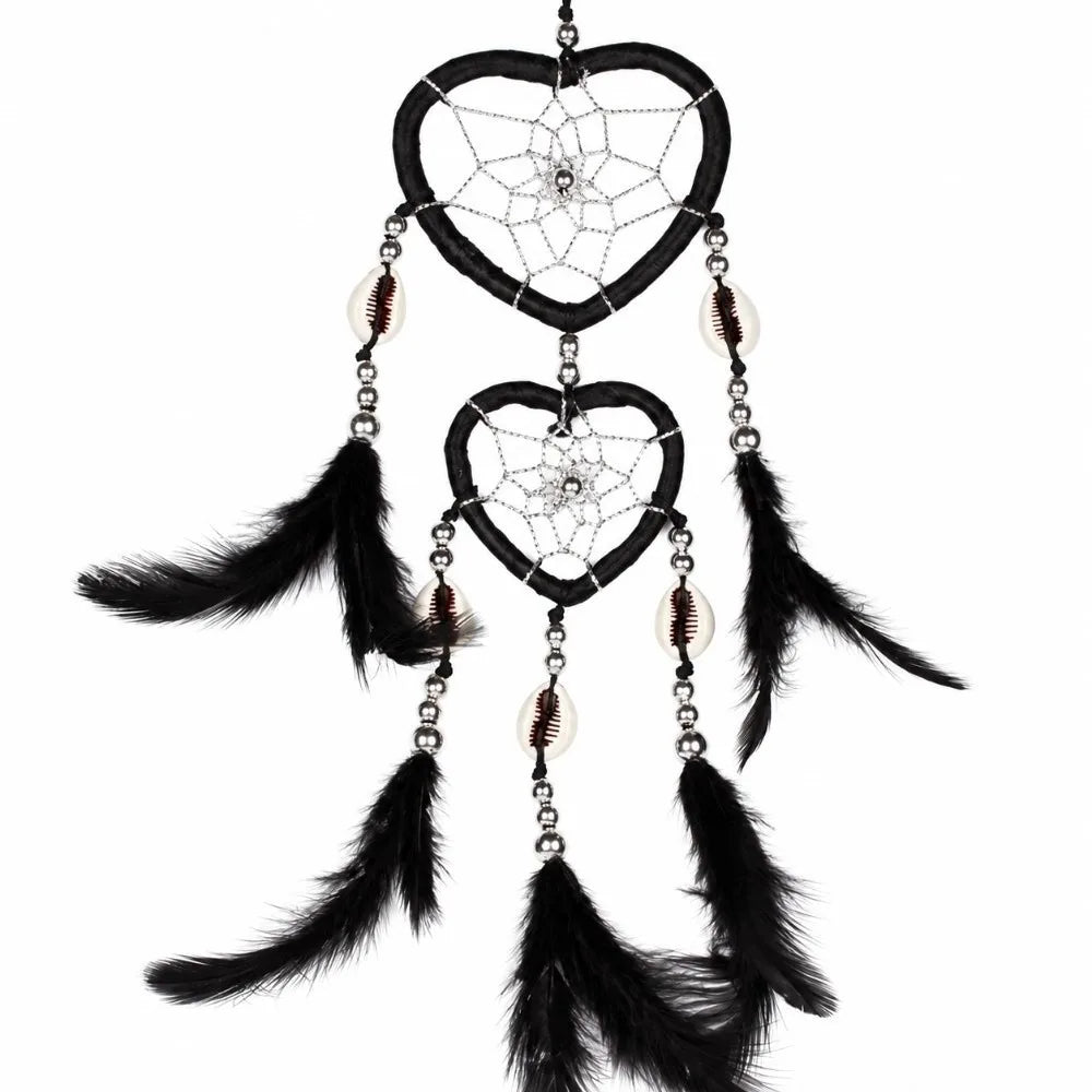 Handmade Boho Heart Dream Catcher – 15.75" Wall Hanging Decor