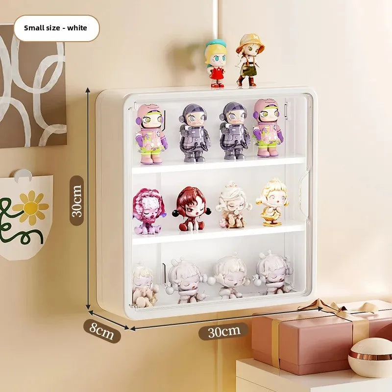 Wall-Mounted Action Figure Display Box – Magnetic Dustproof Rack
