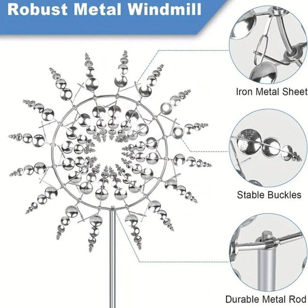 Metal Wind Spinner Windmill – Kinetic Garden Sculpture