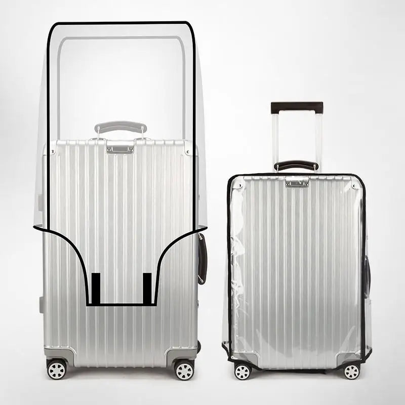 Transparent PVC Luggage Cover | Waterproof 20–30 Inch Suitcase