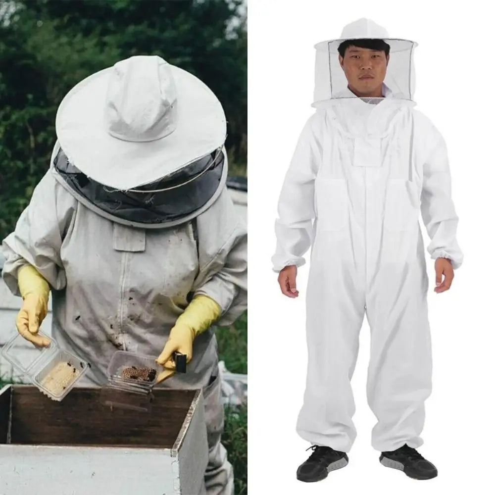 Professional Breathable Beekeeping Suit – Full Body Jumpsuit