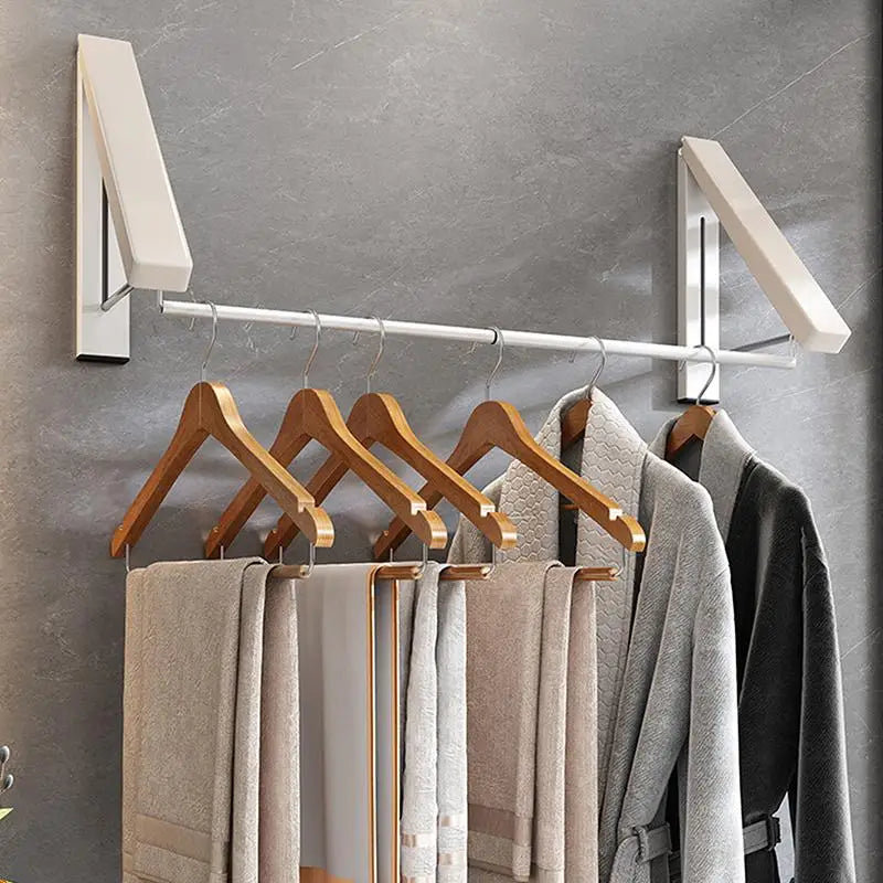 Wall-Mounted Folding Clothes Drying Rack | Space-Saving Laundry