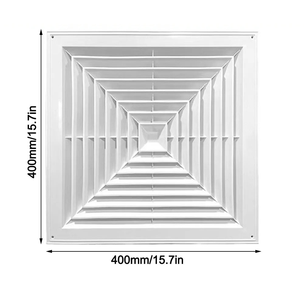 White Square Plastic Air Vent Grille | Silent Ventilation Cover