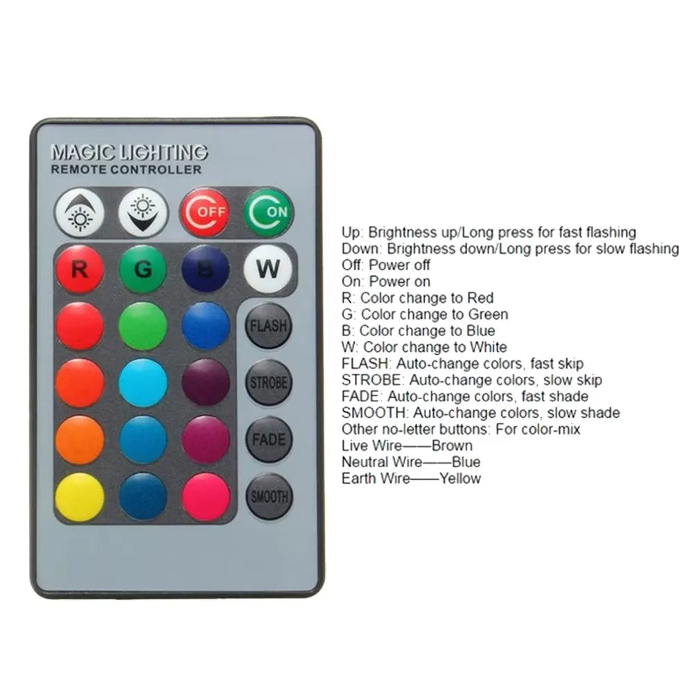 RGB Underwater Pool Spotlight 10W DC12V – Remote Color Changing