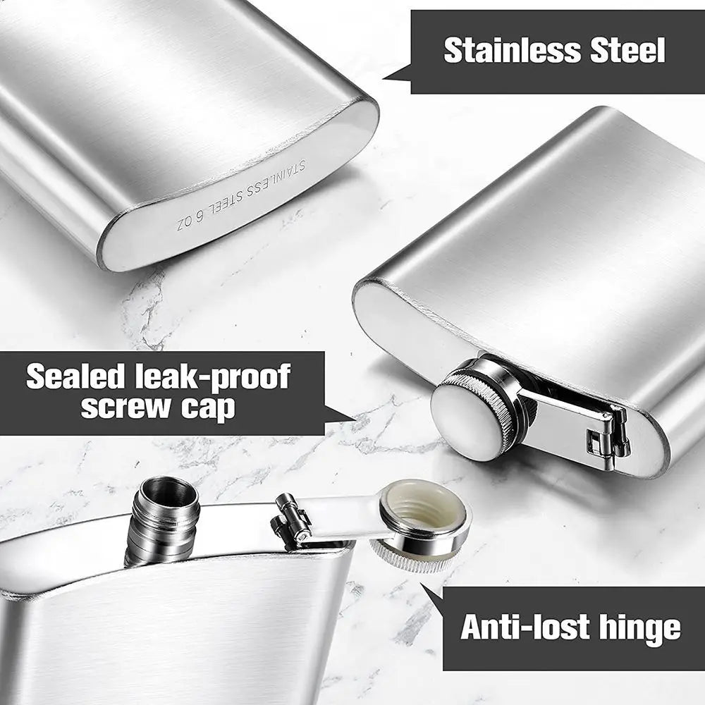 Stainless Steel Hip Flask – Leakproof Portable Liquor Flask